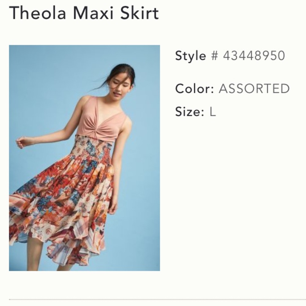 Anthropologie Theola Maxi Skirt